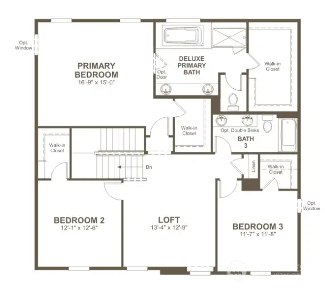 Upper Level Floor Plan.