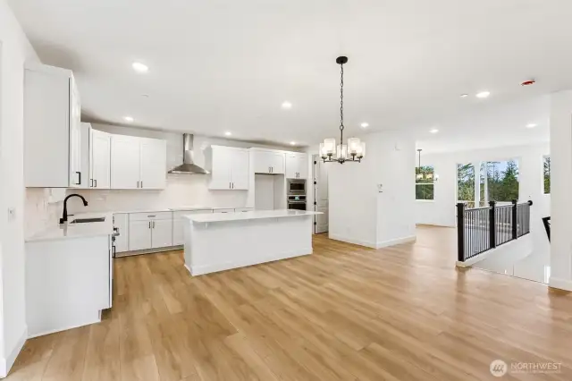 Oversized gourmet kitchen.