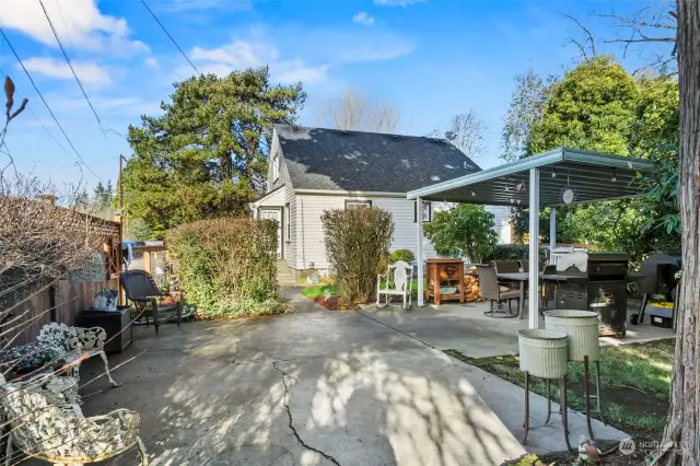 Inviting patio with Gazebo just off of the mud room.