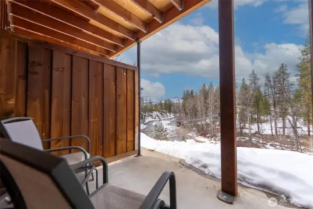 Relax and listen to the hum of the Chewuch River sounds!
