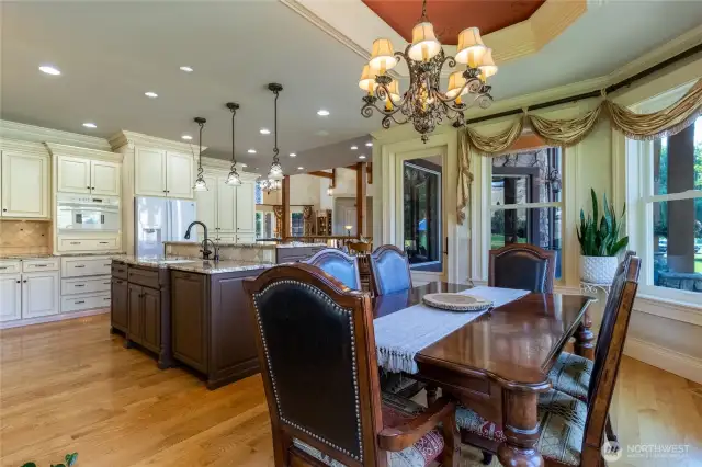 Open floor dining room