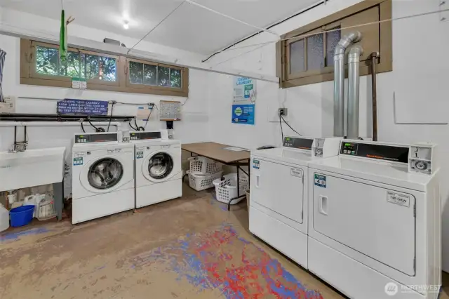 Spacious laundry area