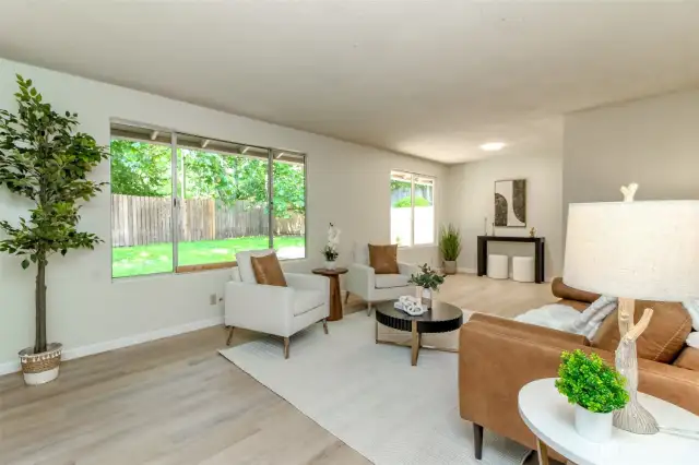 Family Room & Dining Room.