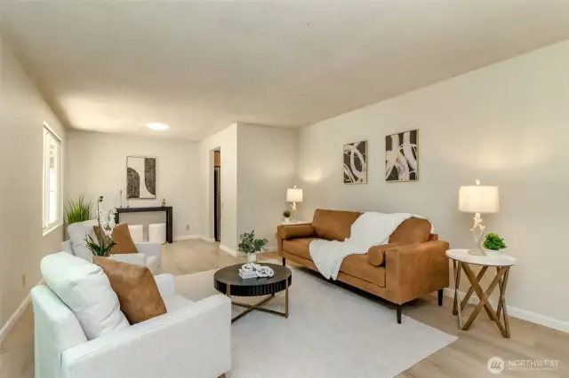 Dining Room off the kitchen is not staged with a dining table.