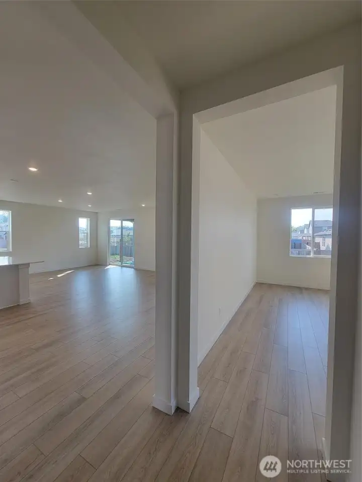 Den off great room