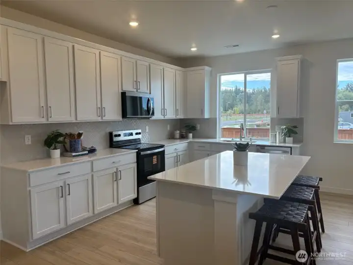Kitchen staged