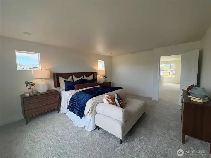 Primary Bedroom Staged