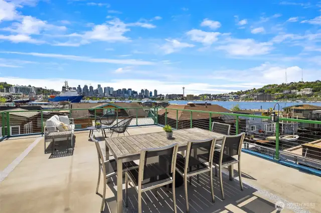 Big views from the rooftop deck!
