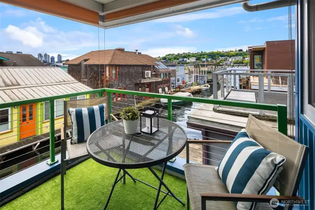 Second floor deck.. .perfect for morning coffee!