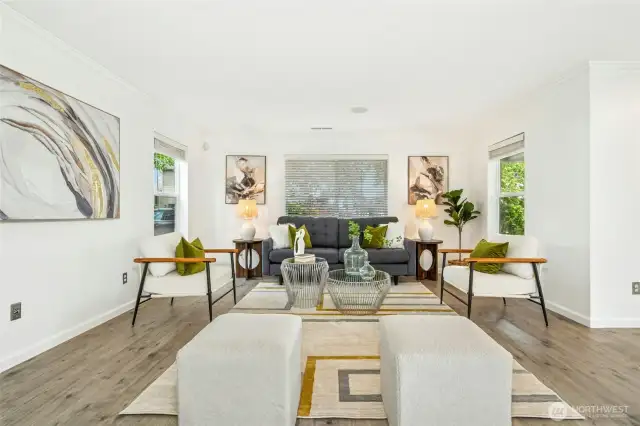 Living room with lots of natural light