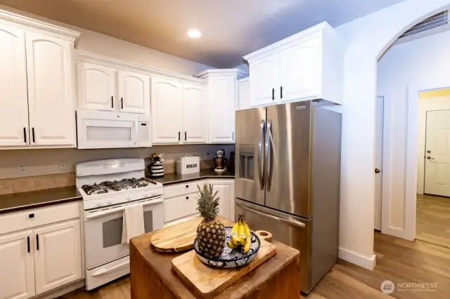 Notice the new fridge