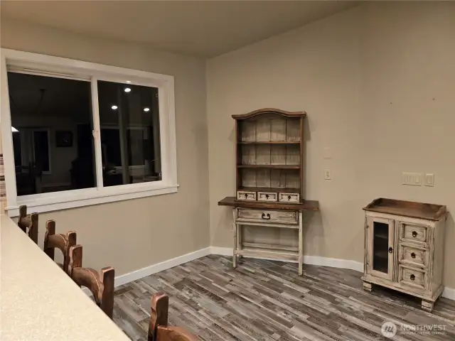 Eating area or desk area.