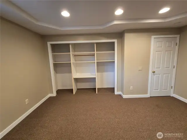Bedroom that had been used for an office.