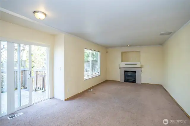 Family Room W/Gas Fireplace Eat in Space