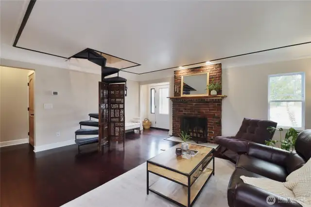 Stairs to upper rooms