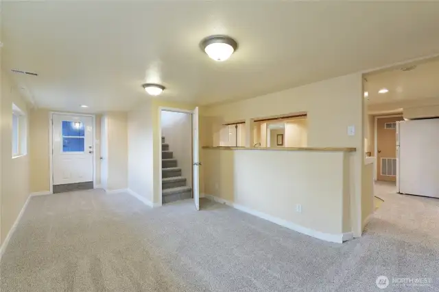 Downstairs living space