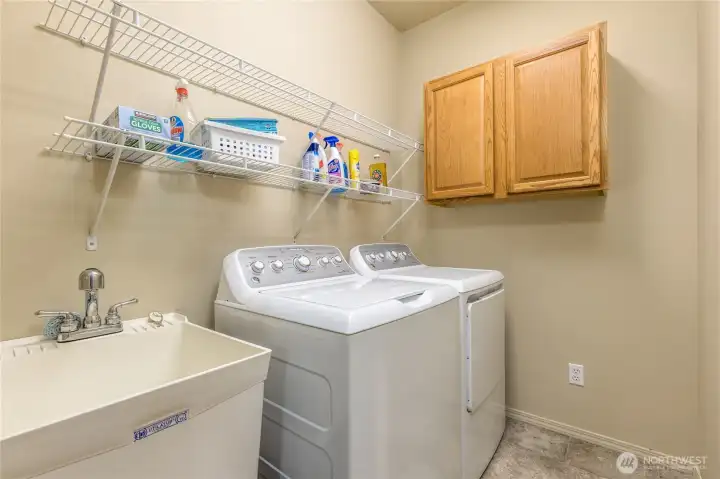 Laundry room with utility sink