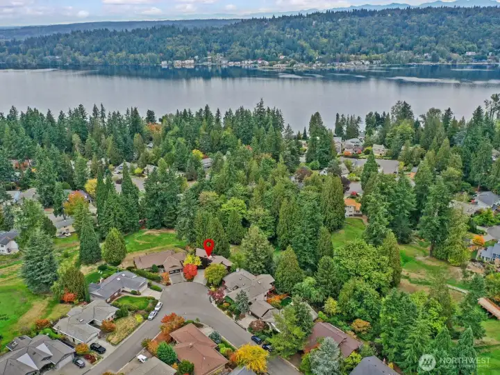 Just a few blocks from Lake Sammamish.