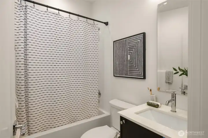 Full tub found in the secondary bath- offering more flexibility