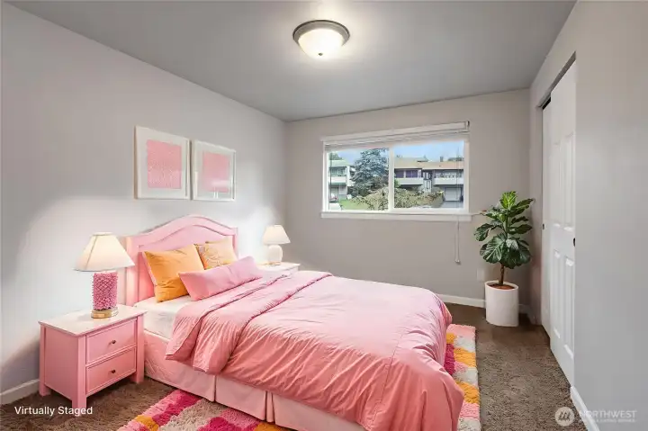 Bedroom #2 Upstairs *Virtually Staged*