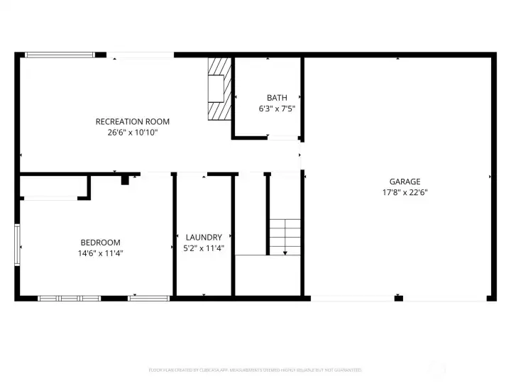 Floor Plan of downstairs. Dimensions are not guaranteed.