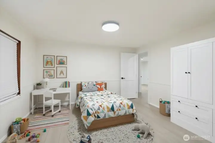 Den off kitchen/family room could easily be a 3rd bedroom