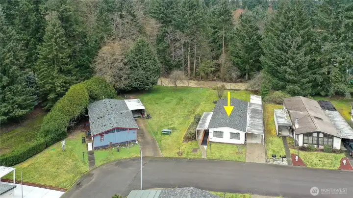 Drone show of your new home, best location in a great park.