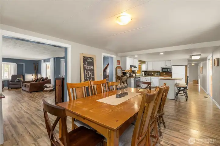 Dining facing kitchen