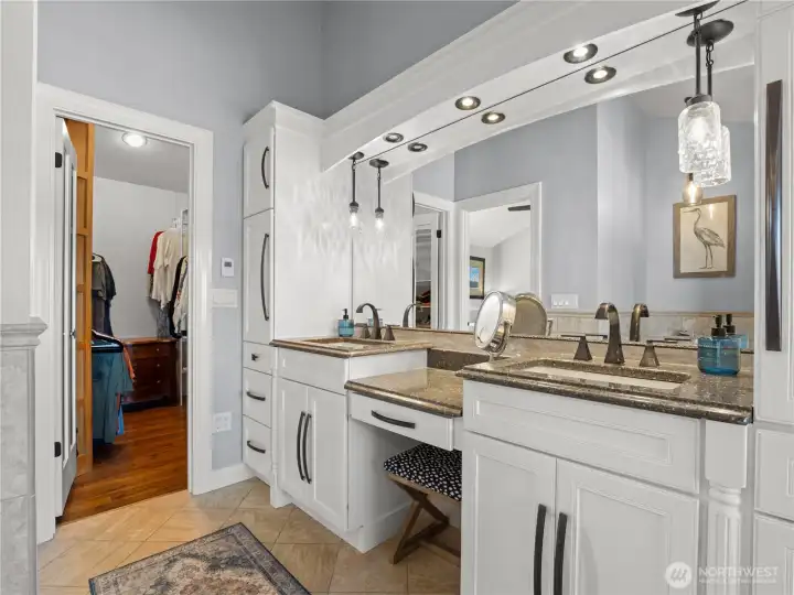 Walk in closet right off the primary bathroom.