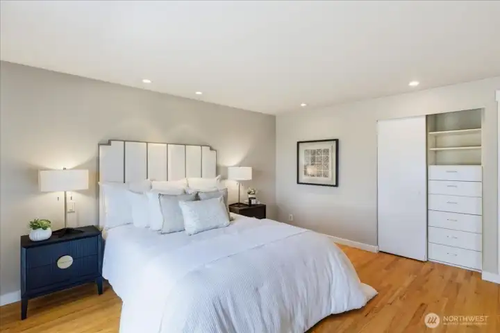 This is one of two closets in the primary suite