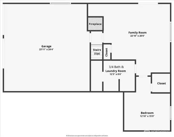 Lower Level - level entry from garage and driveway