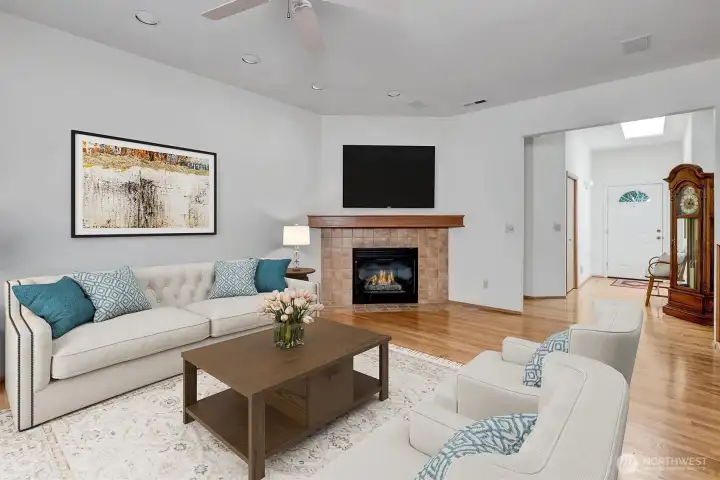 virtually staged living room