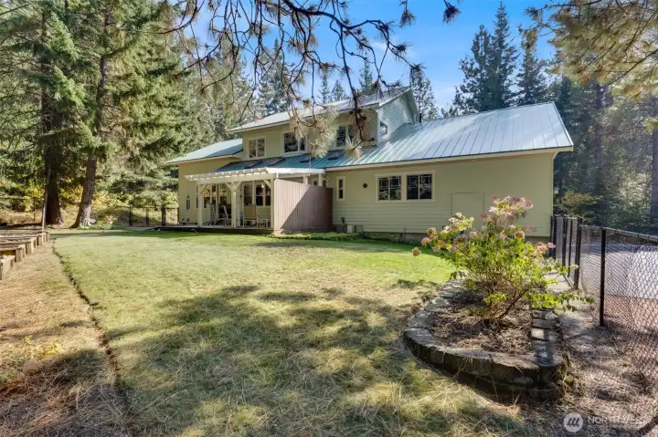 Corner view of the exterior of the home