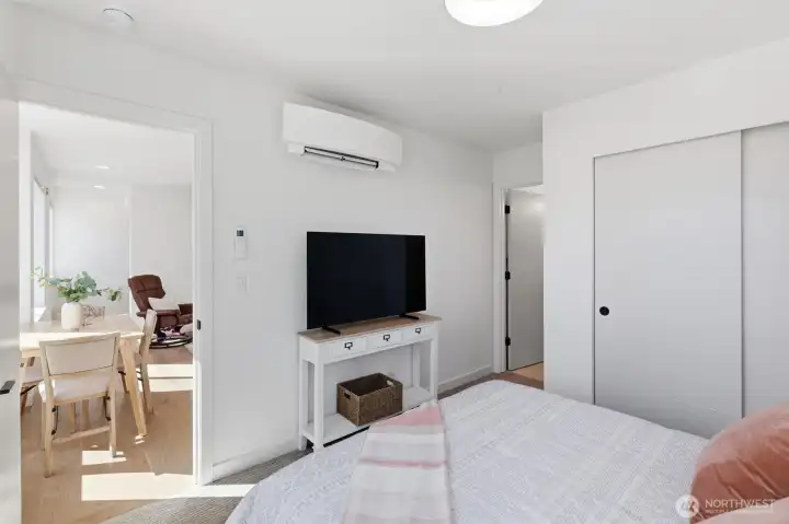 Another view of the Primary suite looking towards Great Room and closet.