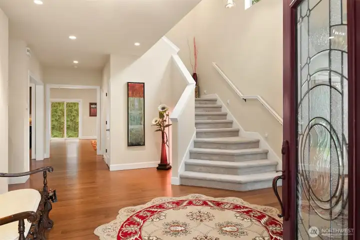 Welcome in -- with inviting wide stairs