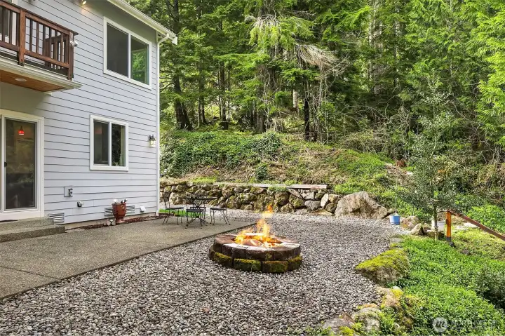 Back patio BBQ and fire pit.