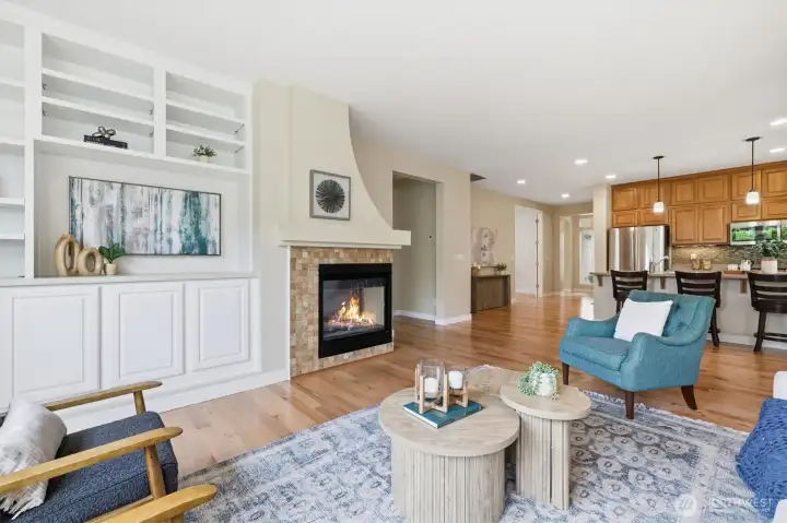 Wonderful, painted, built-ins are such a nice touch and provide the ideal spot for your television. Wonderful, painted, built-ins are such a nice touch and provide the ideal spot for your television.