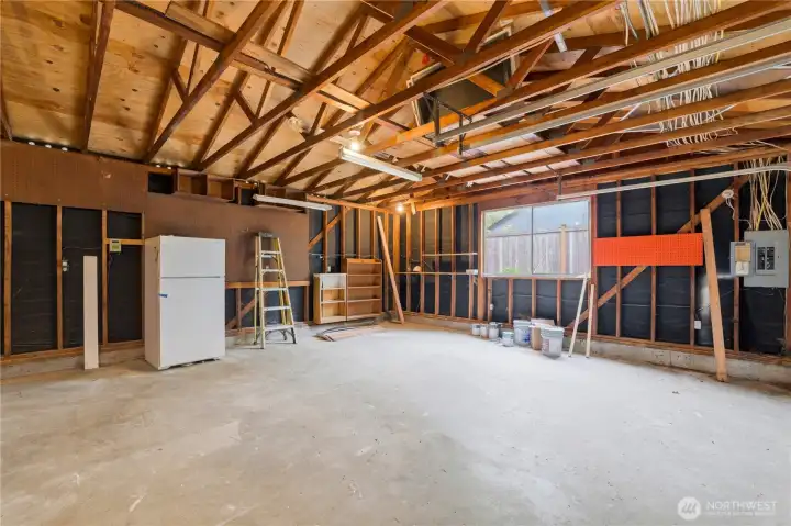 large 2 car garage