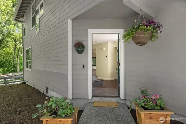 Walking towards your new home; here you can see the additional windows to bring in more natural light.