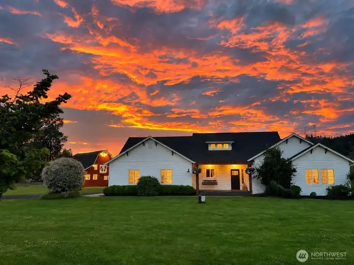 The Red Barn Estate. Cotton Candy skies await.