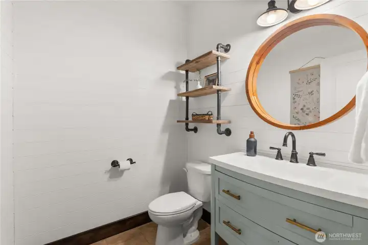 Half Bath with ship lap, so charming!