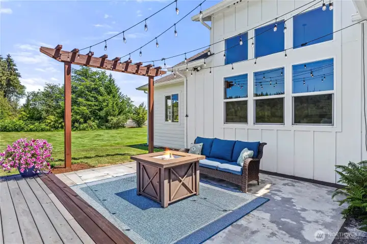 Spacious patio.