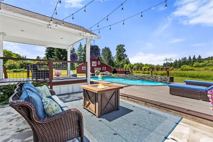 Another patio space to gather and take in the views.
