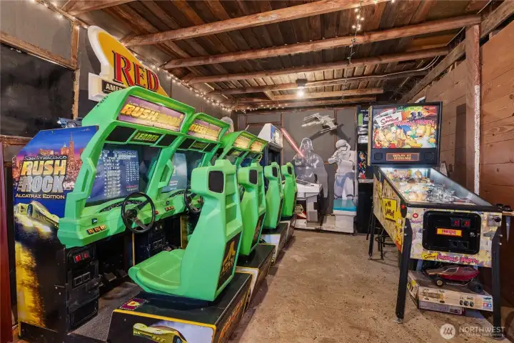 Arcade Room! Some games available for purchase.