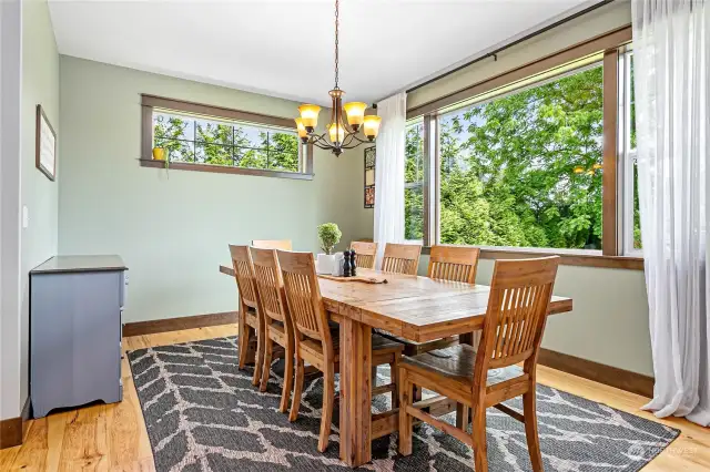Spacious dining room just off kitchen w/extra-large window