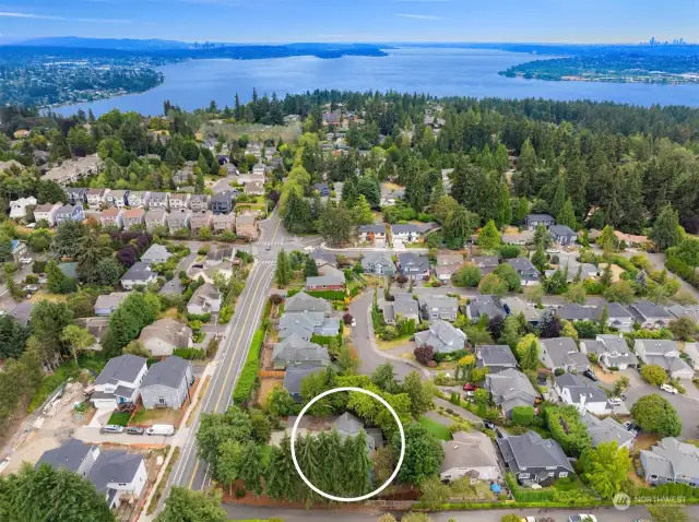 Aerial Looking South to Lake Washington