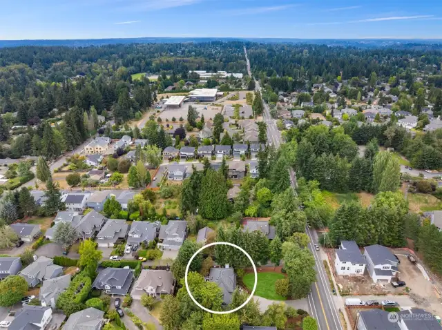 Aerial Looking North with Carl Sandburg and Finn Hill Middle School