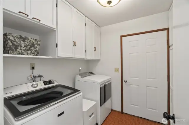 Laundry room with outside access