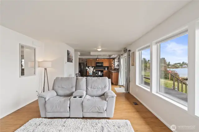 View to kitchen from living room