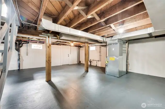 Basement has been Freshly Painted and Space for Loads of Storage